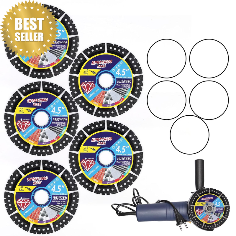 5Pcs 115Mm/4.5 Inch Diamond Saw Blades for Angle Grinder, Multi-Purpose Diamond