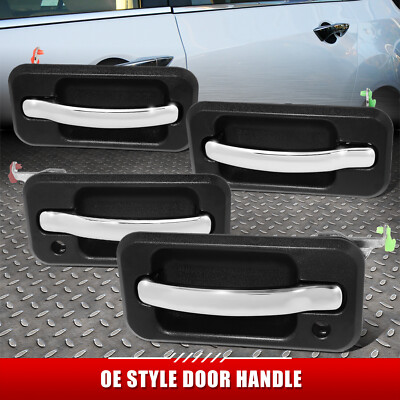[4ШТ] ДЛЯ 03-09 HUMMER H2 ГЛАДКИЕ НАРУЖНЫЕ РУЧКИ ДЛЯ ОТКРЫВАНИЯ ПЕРЕДНЕЙ ЗАДНЕЙ ЛЕВОЙ ПРАВОЙ ДВЕРИ