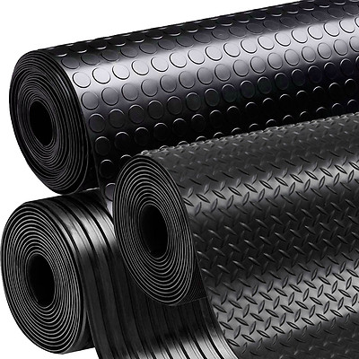 rubber flooring garage sheeting matting rolls 1m, 1.2m and