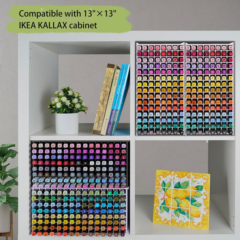 Art Marker Storage Rack for 120 Markers, Watercolour Brushes Pens Color Pencils