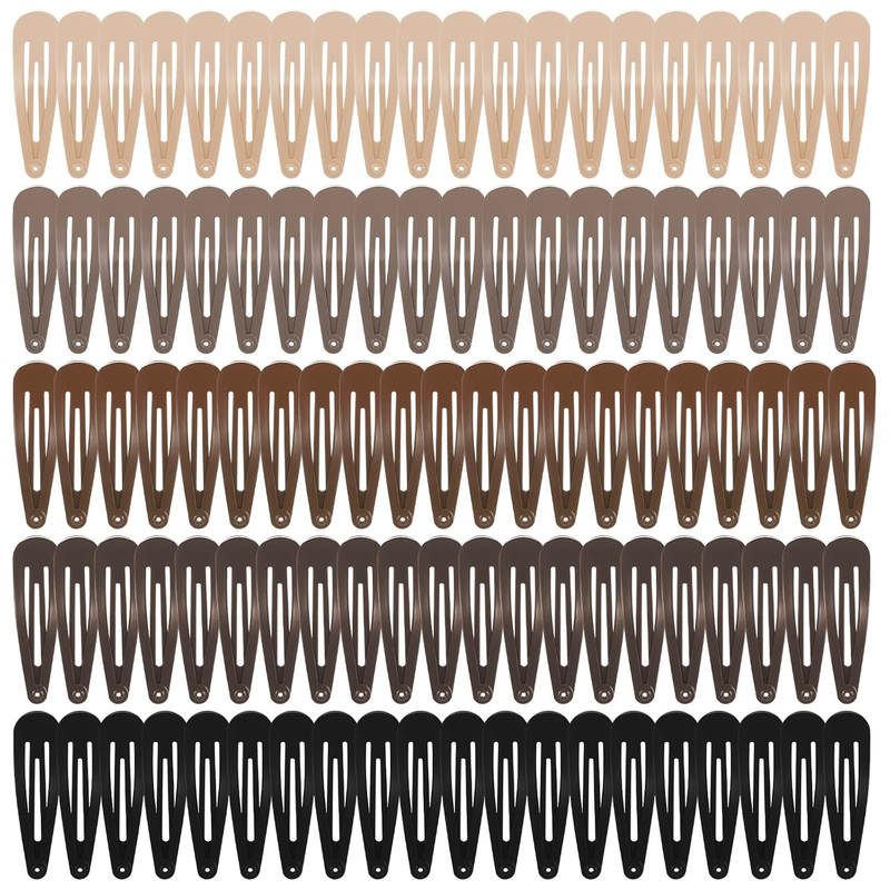 120Pcs 2In Snap Hair Clips for Women, No-Slip Small Barrettes Accessories | 5 Na