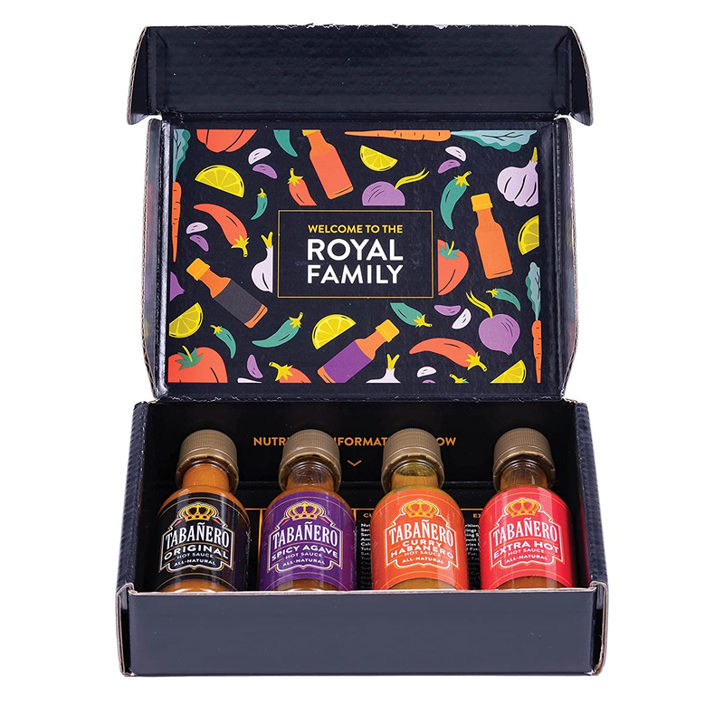 Mini Hot Sauce Gift Set by Tabanero, Variety Sampler, Original, Extra Hot, Spicy