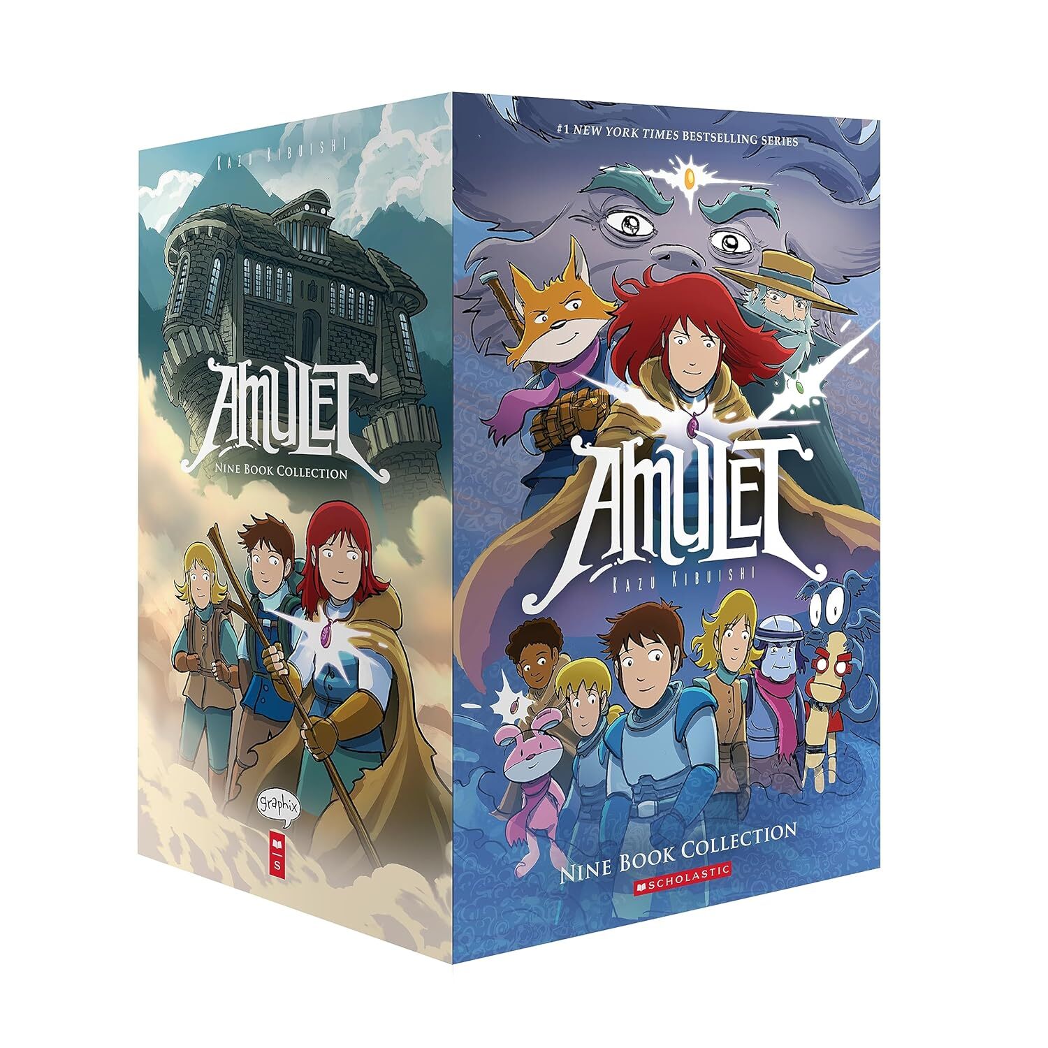 Amulet #1-9 Box Set by Kazu Kibuishi NEW Paperback_Boxset