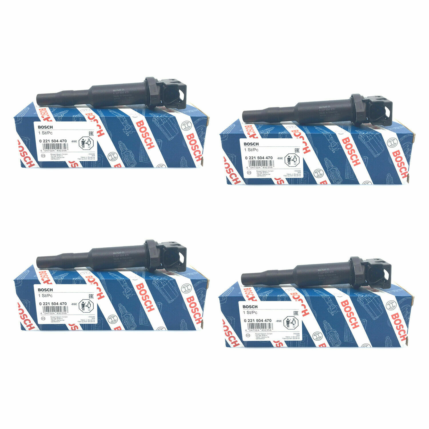 Set of 4 Updated Direct Ignition Coils Kit BOSCH OEM