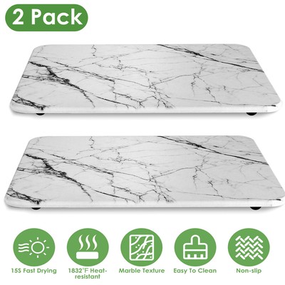 Fast Drying Stone Mat for Kitchen Counter, Heat Resistant Diatomaceous Earth