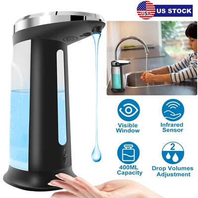 Automatic Soap Dispenser Hands-Free Sensor Touchless Hand Gel Desktop 400ML
