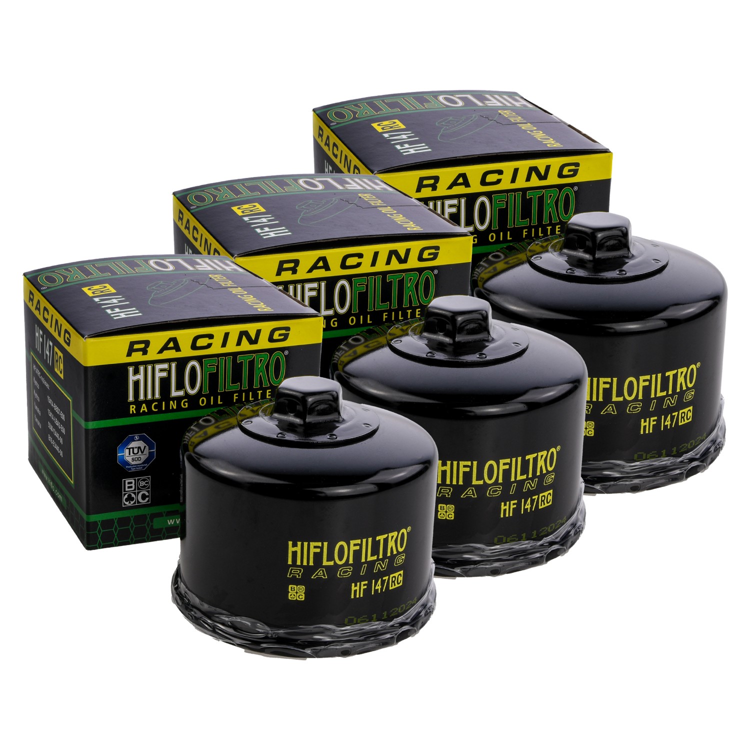 3x HIFLO Ölfilter HF147RC racing Alternative: 7230980/7231104