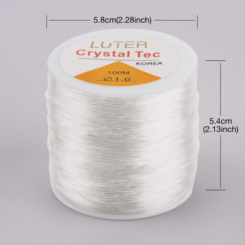 1mm Clear Bead Cord Crystal Elastic Stretchy Bracelet String for Jewelry Making
