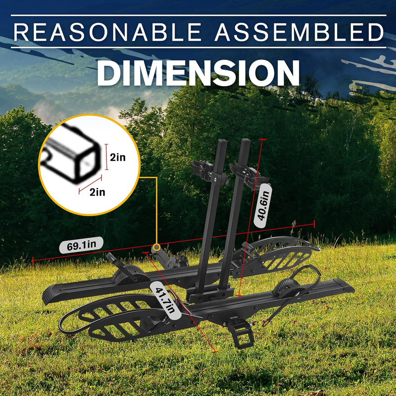 Young Electric E-Bike Rack Hitch Mount Platform Style for Cars Trucks Suvs Miniv