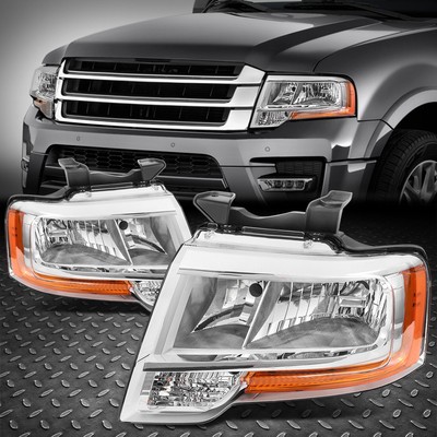 Для 15-17 Ford Expedition OE Style Хромированный корпус Пары фар головного света