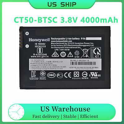 CT50-BTSC 318-055-005 Genuine Battery for Honeywell CT50 CT60 + CT51 Back Shell