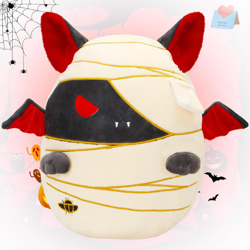 Mummy Vampire Bat Stuffed Plush Pillow Bat Wrapped in Bandages Stuffed Animal De