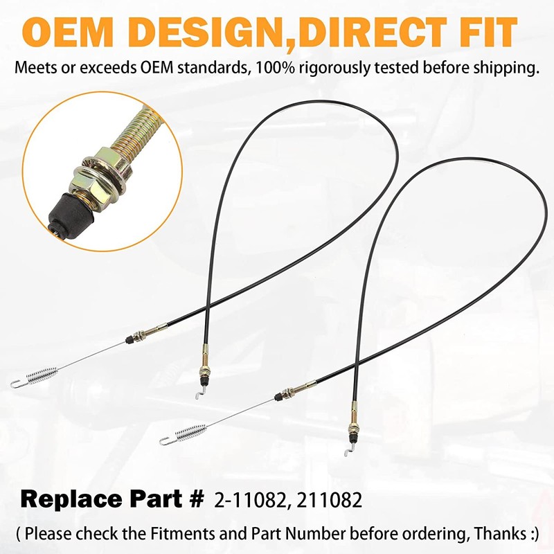 2-11082 Shifter Cables for Chuck Wagon CW-11 CW-413, Trail Wagon, Land Master