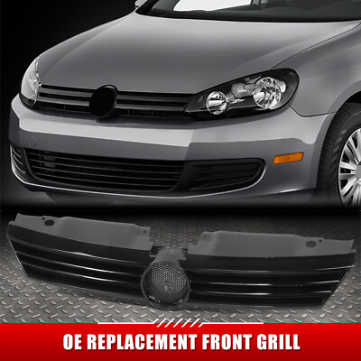Для 4-дверного VW Jetta 11-14 в стиле OE Черная передняя верхняя решетка радиатора с эмблемой