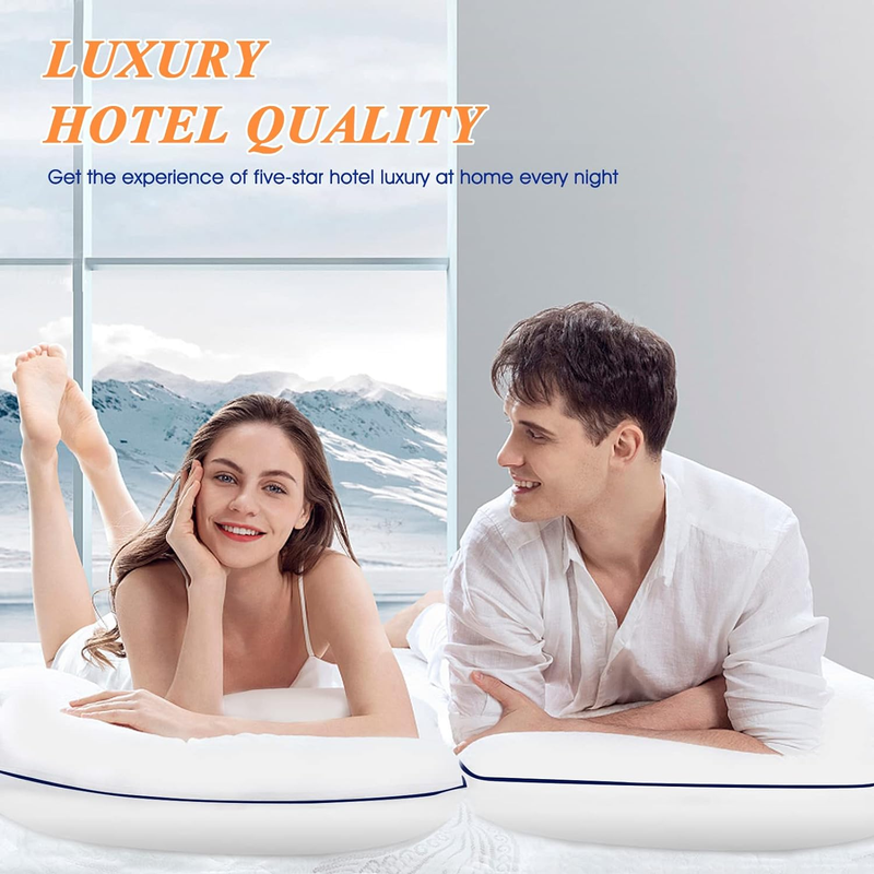 Bed Pillows for Sleeping- King Size, Set of 2, Cooling Hotel Quality with Premiu