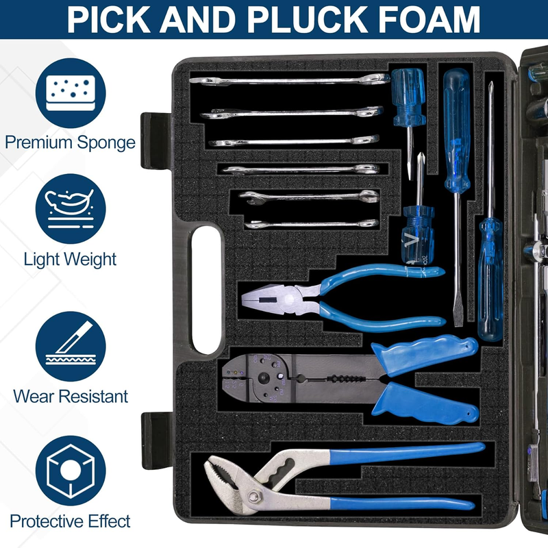 4 Pcs Pick and Pluck Foam Sheets 2 Size Polyurethane Pick Apart Foam Inserts Pad