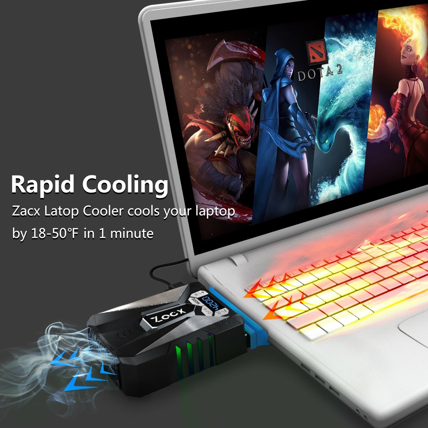 Zocx Laptop Heat Extracting USB Cooling Fan For Notebook Laptop PC US