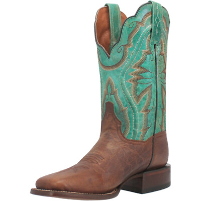 Pre-owned Dan Post Womens Babs Brown Leather Cowboy Boots