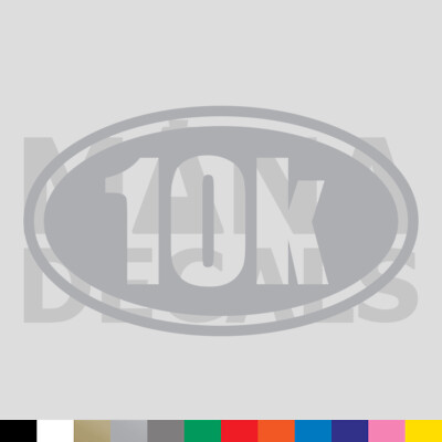 10k Marathon Oval Vinyl Die Cut Decal Sticker - Running Jogging Distance