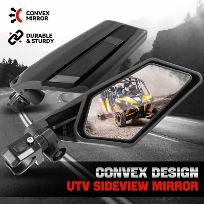 Универсальное зеркало бокового обзора UTV с регулируемым кронштейном 1,5-2 мм для крепления на перекладине