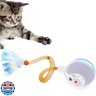 YVE LIFE Interactive Cat Toys Ball for Indoor Cats,[Newly Upgraded] Agile Moving Cat Ball with Elastic Mesh Tail,Automatic Kitten Toys for Bored Indoor Adult Cats,Motion Activated (Purple)