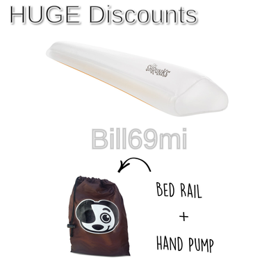 Shrunks Inflatable Kids Bed Rails. Safety Side Bumpers for Toddlers or Adult ...