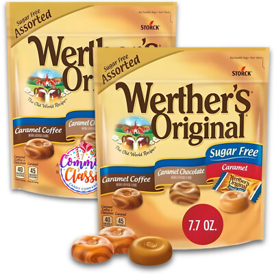 Werthers Original Hard Sugar Free Caramel Coffee Caramel Candy 7.7Oz-Pack Of 2