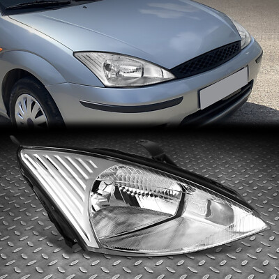 Для 00-02 Ford Focus OE Style Пассажирская правая боковая фара головного фонаря Хромированная