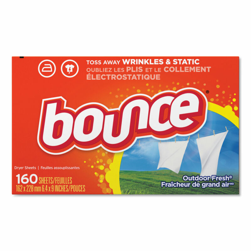 Bounce Fabric Softener Sheets 160 Sheets/Box 6 Boxes/Carton 80168CT