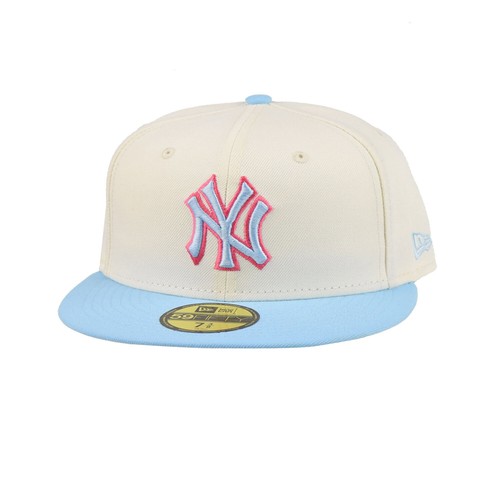 Мужская приталенная кепка New Era New York Yankees Color Pack 59Fifty бело-синяя