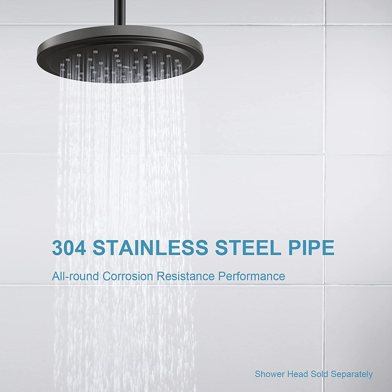 Shower Arm with Flange 6 Inches Ceiling Mount Replacement Rain Shower Head