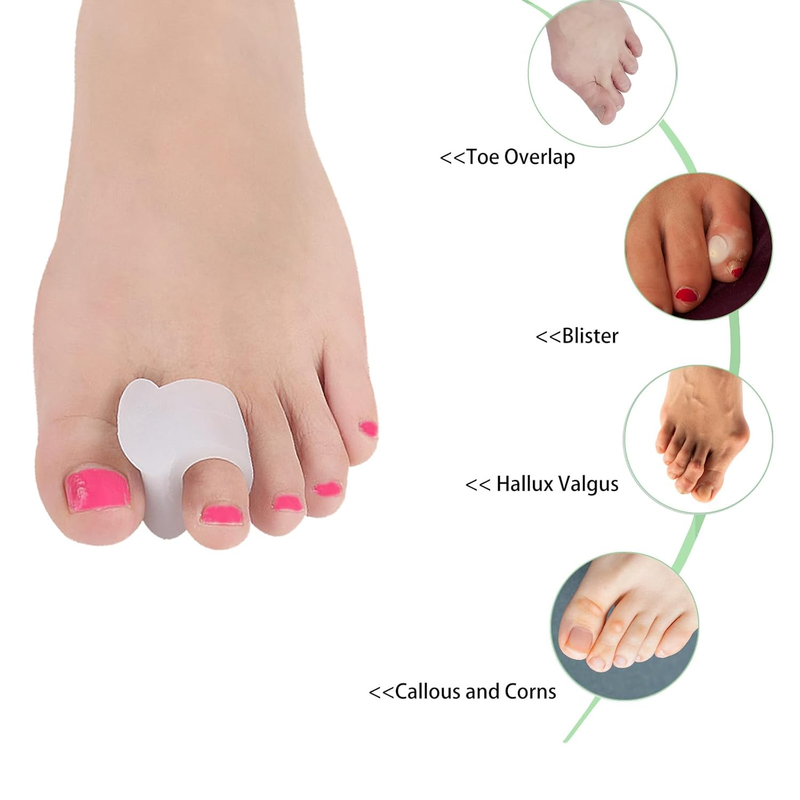 Gel Toe Spacers 12pcs, Toe Separators for Men and Women, Toe Straightener Toe Sp