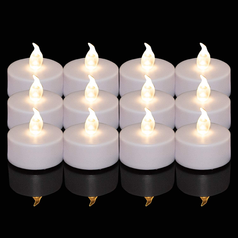 Battery Operated LED Tea Lights :100 Pack Flameless LED Bright Flickering