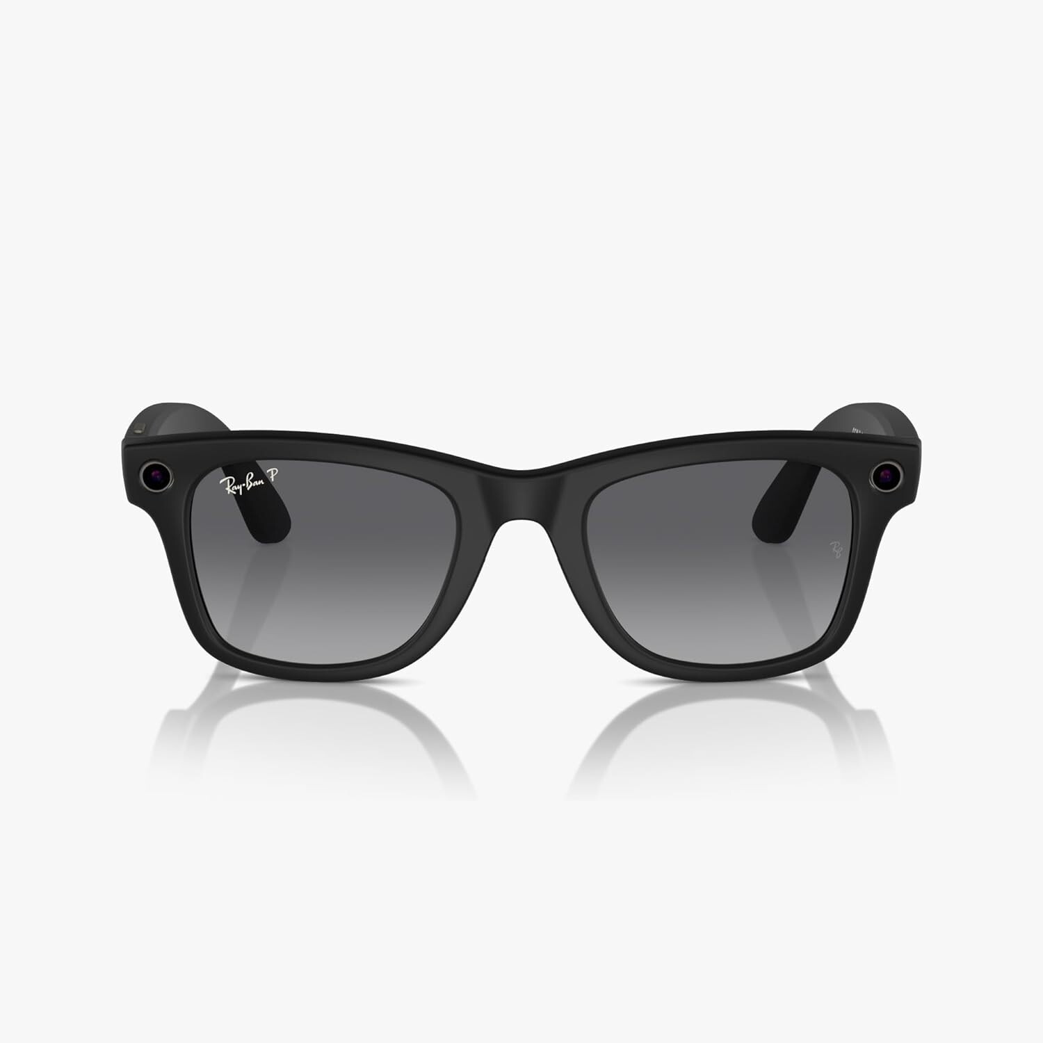 Pre-owned Ray Ban Ray-ban Meta Wayfarer Smart Glasses Matte Black Polarized Gradient Graphite