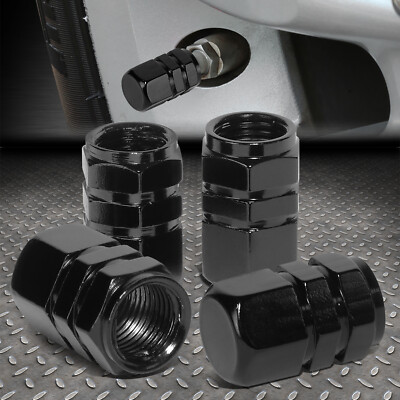 4 X АЛЮМИНИЕВЫХ КЛАПАНА ДЛЯ ШИН / ОБОДА / ВОЗДУШНОГО ОТВЕРСТИЯ КОЛЕСА, ПЫЛЕЗАЩИТНАЯ КРЫШКА, КОЛПАЧКИ ДЛЯ ШТОКОВ RT059 ЧЕРНЫЙ