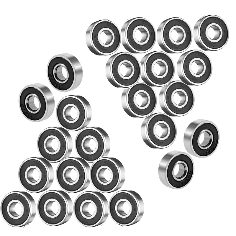 24PCS 608-RS Ball Bearing, Double Rubber Sealed Shielded Miniature Deep Groove B