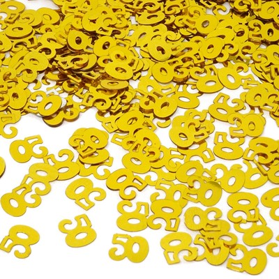 Honbay 2100 Pieces 1.6Oz Double Sided Sparkly Number 50 Confetti for 50th Bir...