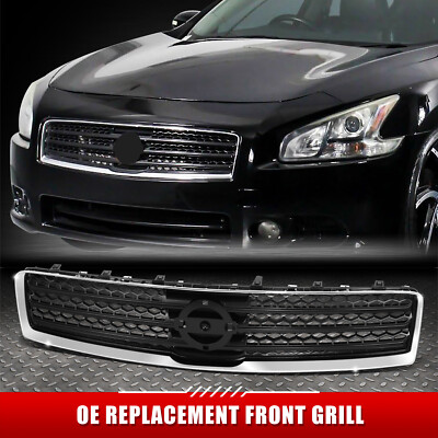 Для 11 Nissan Maxima 3.5L SV Хромированная молдинговая передняя решетка радиатора с эмблемой