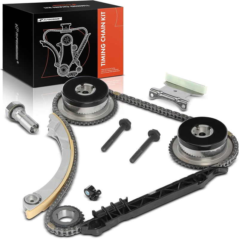 Engine Timing Chain Kit W/Tensioner Guide for Chevy GMC Pontiac Buick Equinox