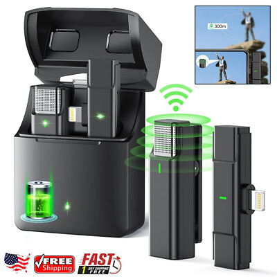 Lavalier Microphone Wireless Audio Video Recording Mini Mic For Android/iPhone