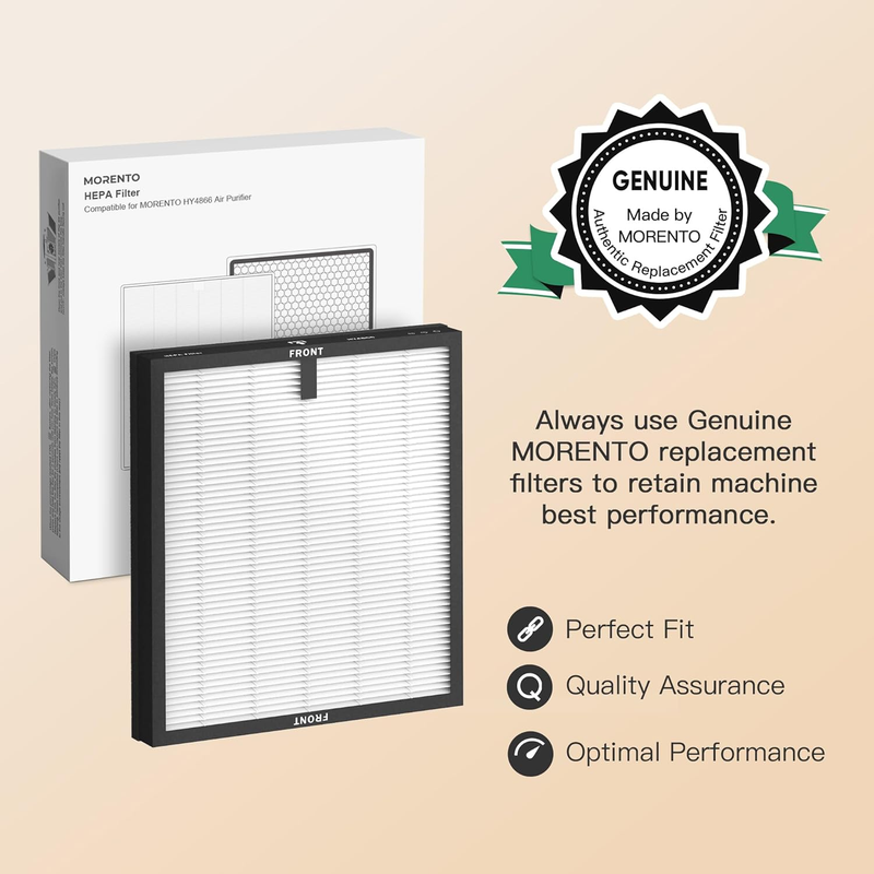 2 Pack HY4866 Genuine Air Purifier Replacement Filter for HY4866 Air Purifier, O