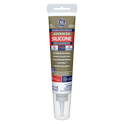 Advanced Silicone Caulk for Kitchen & Bathroom - 100% Waterproof Silicone Sealan
