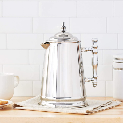 Francois et Mimi Custom-Style Double Wall French Coffee Press, 34-Ounce, Steel