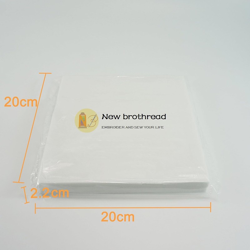 New Brothread Tear Away Machine Embroidery Stabilizer Backing 8"X8" - 100 Precut