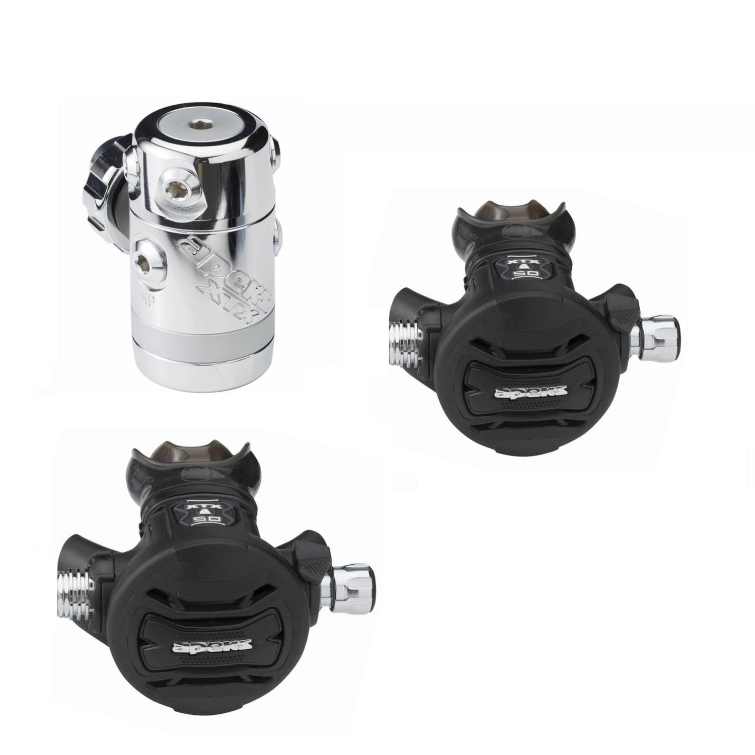 SF-1 TopDeal: Apeks XTX 50 Atemreglerset aus DST DIN - XTX 50 mit XTX 50 - Flex