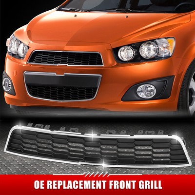 Для 12-16 Chevy Sonic Верхняя передняя решетка с хромированным молдингом и эмблемой