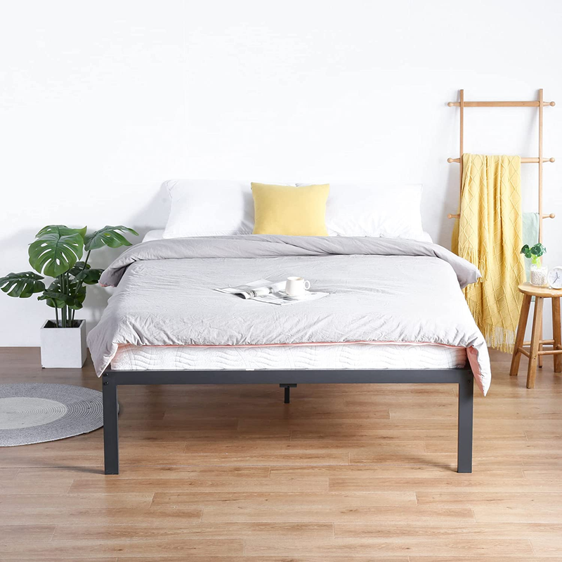 New Dura Metal Steel Slate Bed Frame, Twin, Black