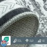Vibrug Washable Rug for Living Room Bedroom, 8x10 Area Rugs for Dining Room Home Office, Non Slip Low Pile Rug Indoor, Vintage Boho Floral Medallion Carpet, Retro Grey