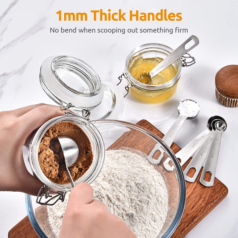 Stainless Measuring Steel 18/8 Spoons Set Cups and quality-01Piece Heavy Duty