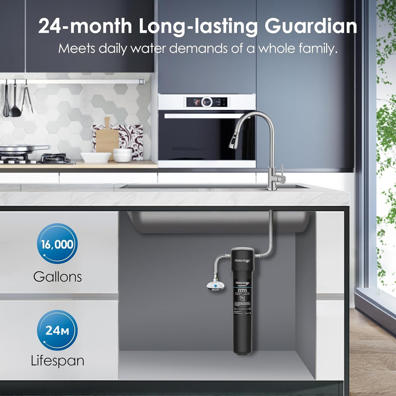 15UA Under Sink Water Filter System, Reduces Lead, Chlorine, Bad Taste & Odor, U